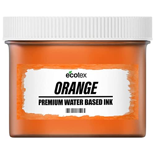 Ecotex® Screen Printing Ink Orange (Gallon - 128oz.) - Water Based Orange Fabric Ink, Silk Screen Paint - Screen Print Direct®, USA Made - color: Orange, size: 128 fl oz