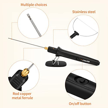 Cooltop Hot Wire Foam Cutter kit, 18W Styrofoam Knife Cutter Electric Hot Wire Foam Cutting Tool, Heated Foam Carving Knife Kit with Cleaning Pen for Foam Board, Pearl Cotton, EPP, KT Board, EPS