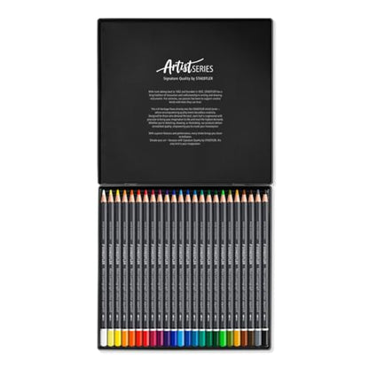 STAEDTLER Mars Lumograph Aquarell Colored Watercolor Pencils, Tin of 24 - style: Tin of 24