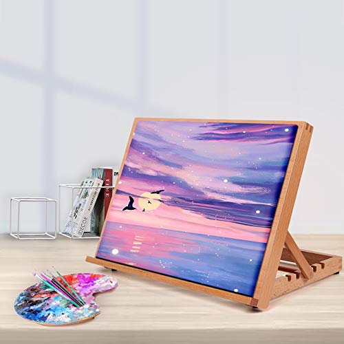 Falling in Art 5-Position Wood Drafting Table Easel Drawing and Sketching Board, 16 1/2 Inches by 12 1/8 Inches - style: 16 1/2 L * 12 1/8 W