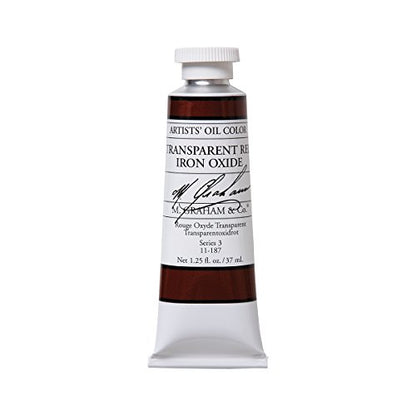 M. Graham & Co. Artist Oil Paint Transparent Red Iron Oxide 1.25oz/37ml Tube - color: Transparent Red Iron Oxide, size: 1.25 Fl Oz (Pack of 1)