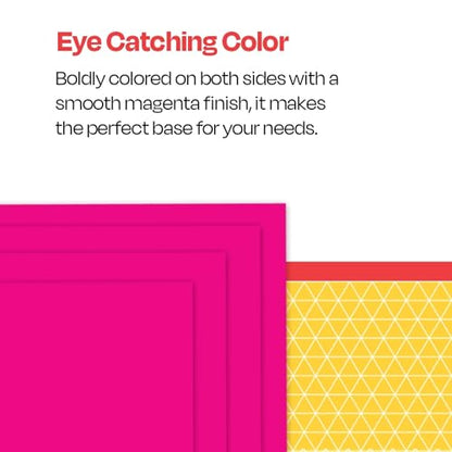 School Smart Railroad Poster Board Paper, 22 x 28 Inches, 4-Ply, White, Pack of 25 - color: Magenta, size: 4-Ply, Pack of 25