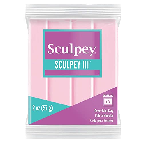 Sculpey III® Polymer Oven-Bake Clay, Ballerina Pink, Non Toxic, 2 oz. bar, Great for Modeling, Sculpting, Holiday, DIY, Mixed Media and School Projects.Perfect for Kids & Beginners! - size: 2 oz Ballerina Pink