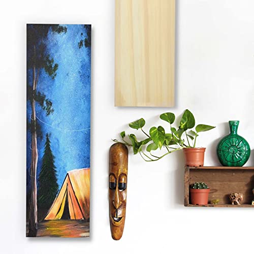 Falling in Art Unfinished Birch Wood Panels Kit for Painting, Wooden Canvas 2 Pack of 6x24 Studio 3/4" Deep, Cradle Boards for Pouring, Art, Crafts, Burning and More - size: 6'' x 24''