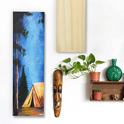 Falling in Art Unfinished Birch Wood Panels Kit for Painting, Wooden Canvas 2 Pack of 6x24 Studio 3/4" Deep, Cradle Boards for Pouring, Art, Crafts, Burning and More - size: 6'' x 24''