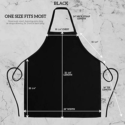 GREEN LIFESTYLE 12 Pack Bib Apron - Unisex Black Aprons, Machine Washable Aprons for Men and Women, Kitchen Cooking BBQ Bulk (Pack of 12, No Pockets, Black) - color: Black, size: Pack of 12, No Pocket