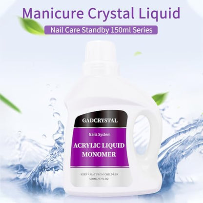 Monomer Acrylic Nail Liquid,Nail Acrylic Liquid 500ml/17fl.oz,Acrylic Liquid for Nails,Acrylic Liquid Monomer,Acrylic Liquid for Acrylic Powder Nails Extension for Nail Art - color: 500ml