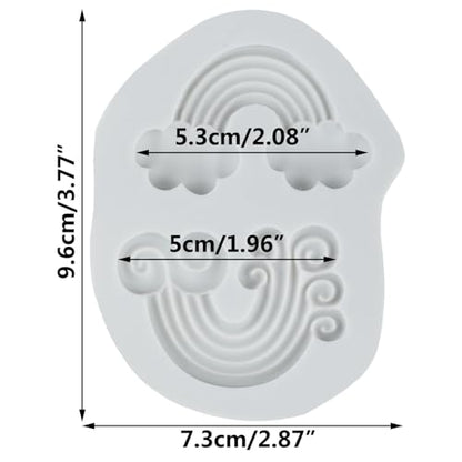 Rainbow Silicone Mold Rainbow Polymer Clay Molds for DIY Crafts Epoxy Resin Casting Air Dry Polymer Clay Plaster Jewelry Making - color: Style A