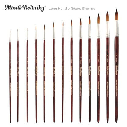 Creative Mark Mimik Kolinsky Watercolor Brush - # 20 Round - Long Handle Synthetic Paint Brush - Handmade in Germany - Synthetic Sable Paint Brushes for Professional Artists - Animal-Friendly - size: 20
