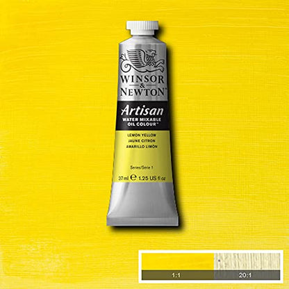 Winsor & Newton Artisan Water Mixable Oil Colour, 1.25-oz (37ml), Lemon Yellow - color: Lemon Yellow, style: 1.25-oz