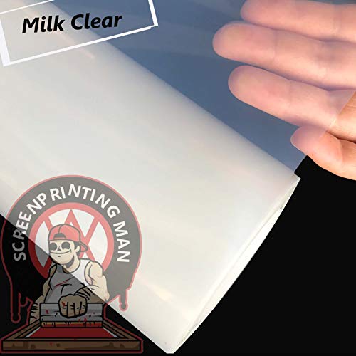 11"x17" 100 Sheets Screen Printing Film Waterproof Inkjet Transparent Film for Water-based Pigment and Dye Printers