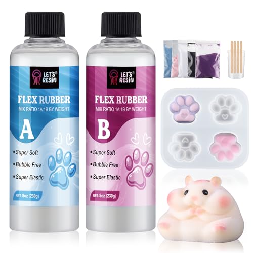 LET'S RESIN Liquid Silicone for Squishy Maker and Silicone Pigment Dye