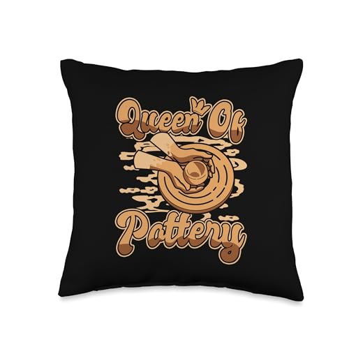 Professional Pottery Aprons Love Kit Tools Gifts Queen Pro Wheel Hobby Lover Pottery Throw Pillow, 16x16, Multicolor - size: 16x16