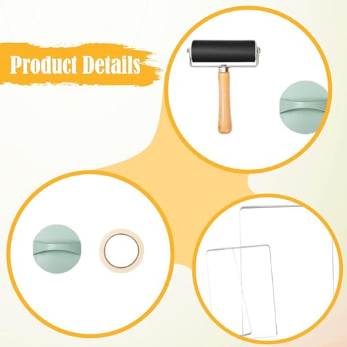 Gel Printing Plate Kit Durability for Arts Crafts Art Printmaking Tool