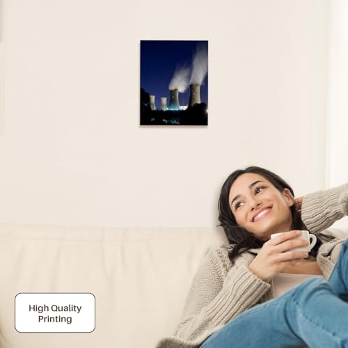 3dRose Pennsylvania, Three Mile Island power plant industry - US39 PSO0011 - Paul Souders Museum Grade Canvas Wrap 8x10 - size: 8"L x 10"W