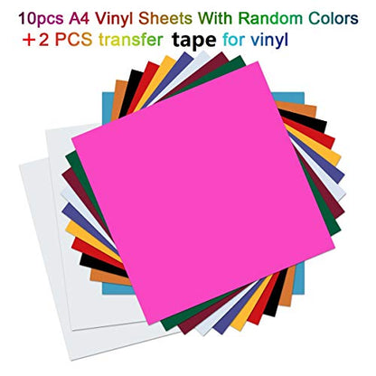Goaup Vinyl Screen Printing Kit, Include Screen Printing Frame, 10 Pcs Adhesive Vinyl Sheets, 2 Pcs Transfer Tape for Vinyl and Other Accressories