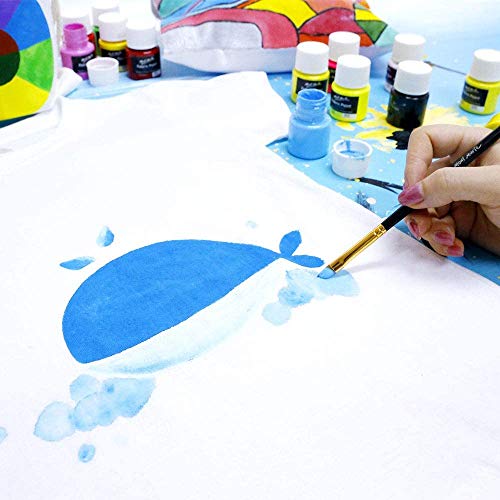 Mont Marte Signature Fabric Paint, 36pc x 20ml (0.7oz), Suitable for DIY Fashion and Homewares - color: 36 colors