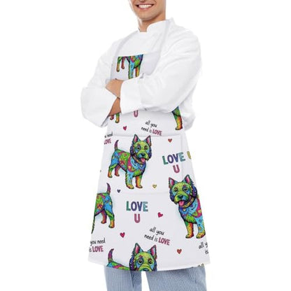 Chef Bib Apron for Restaurant, Anti-Stain with Pocket Adjustable, Cooking Dishwashing Lab Use - color: Style (542)