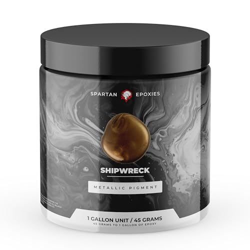 Spartan Epoxies Metallic Pigment Powder for Epoxy - 30 Unique Colors, 4oz for 1 Gallon and 12oz for 3 Gallons of Clear Epoxy, Made in the USA (Shipwreck, 4oz (45 Grams)) - color: Shipwreck, size: 4 oz (45 grams)