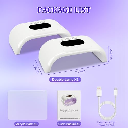 KISREL UV Light for Resin, Large Double-Sided UV Resin Lamp, 2-in-1 Detachable Resin Curing Machine & 3-Speed Digital Display, 36w Fast Curing Lamp for Jewellery Making, DIY Crafts - size: Double-sided