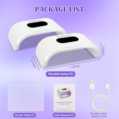 KISREL UV Light for Resin, Large Double-Sided UV Resin Lamp, 2-in-1 Detachable Resin Curing Machine & 3-Speed Digital Display, 36w Fast Curing Lamp for Jewellery Making, DIY Crafts - size: Double-sided