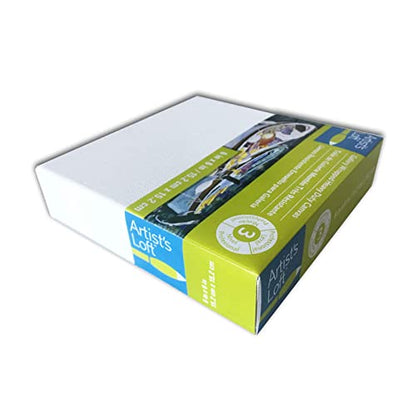 Artist's Loft 6" x 6" Level 3 Gallery Wrapped Heavy Duty Canvas - Archival, Acid Free Cotton Canvas for Paint, Acrylic, & Oils - Bulk 12 Pack - size: 6\ x 6\