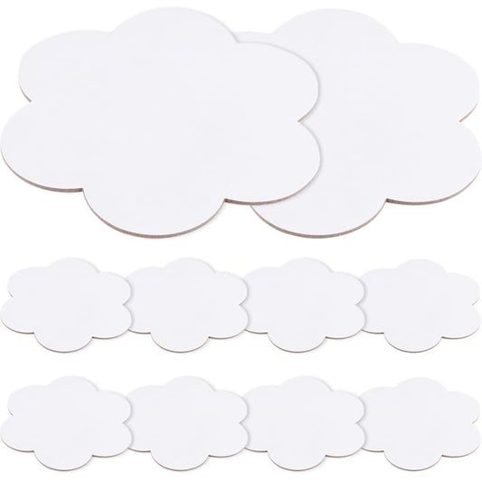 10 pcs 15x15cm Flower Shaped Cotton Canvas, Oil Painting Panel Blank, Flower Shape Canvas for Acrylic, Great for Beginners, Students, or Hobby Painters