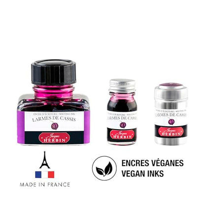 Herbin Fountain Pen Ink - 30ml Bottled - Larmes de Cassis - color: Larmes De Cassis, size: 1 fl oz