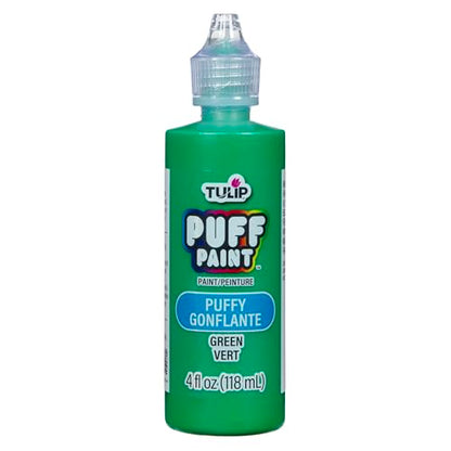 Tulip Puff Fabric Paint , Permanent Craft Paint for Clothes, DIY Projects, Notoxic, 4 fl oz, Puffy Green - color: PUFFY GREEN, size: 4 Fl Oz (Pack of 1)