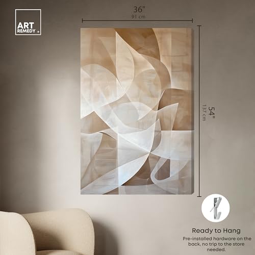 Art Remedy Scattered Thoughts Gallery Wrapped Abstract Shapes 1 Piece Canvas Wall Art, 36" x 54", Gallery Wrapped - color: Gallery Wrapped, size: 54"L x 36"W