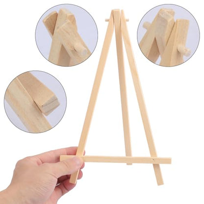 Yiksonyo 30 Pack 9 Inch Wooden Easel, Tabletop Wood Easels, Small Wooden Easel for Painting, Art, and Crafts - size: 30 Pack 9 Inch