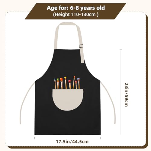 VZZNN 12 Pack Kids Art Smock,Waterproof Kids Painting Apron with Pocket for Art Crafts Painting Cooking Activities - color: Black