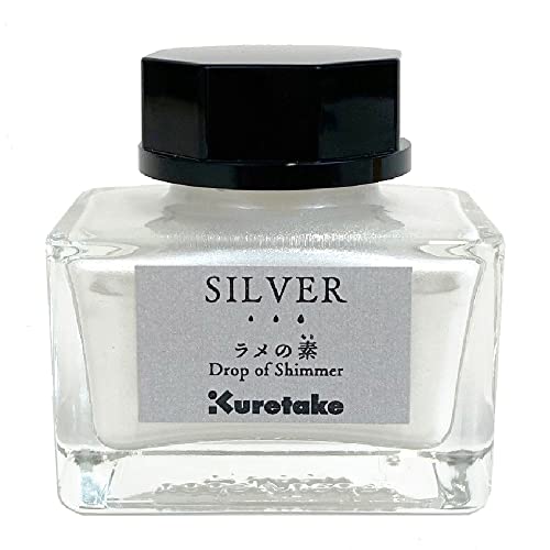 Kuretake ECF163-102 Ink Ink - Cafe Glitter Base Silver - color: Silver/Silver