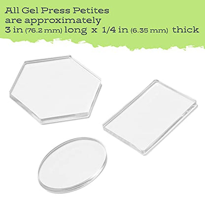 Gel Press Petites, 3" Hex Oval Rectangle 10812-HEX - size: Hexagon