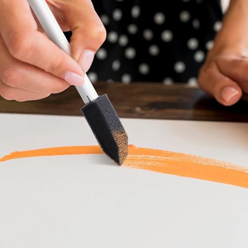 XDT Sponge Paint Brushes 24Pcs 2Inch, Disassemblable Foam Brushes for Painting, Staining & Crafting Art Paint Sponges Set - size: 2Inch 24Pc