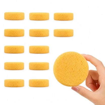 Round Pottery Sponges for Clay 12 Pack Round Pottery Sponges 2.8 Inch Durable Synthetic for Clay Sculpting Wheel Throwing and Painting Highly Absorbent for Ceramics Crafts Cleaning