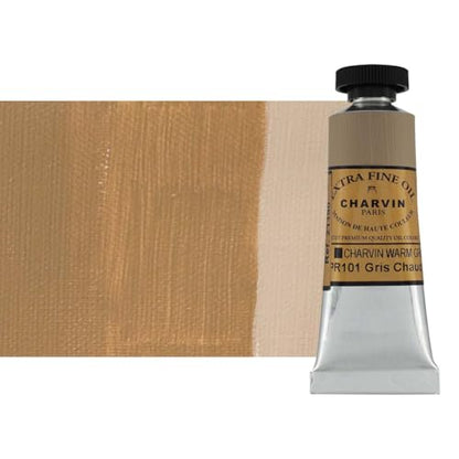 Charvin Extra Fine Oil Paint, Charvin Warm Grey 20 mL - Triple-Milled, Rich Texture, Poppy Oil-Based, Light-Fast, Handmade, Archival Quality - color: Charvin Warm Grey, size: 0.68 Fl Oz (Pack of 1)