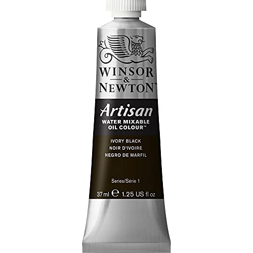 Winsor & Newton Artisan Water Mixable Oil Colour, 1.25-oz (37ml), Ivory Black - color: Ivory Black, style: 1.25-oz