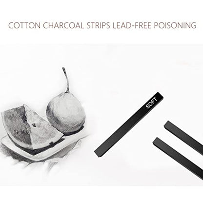 Artists Compressed Charcoal Sticks Square Black Coal Sticks Sketch Art Supplies for Drawing Sketching Shading Tool 6 PCS Artist Charcoal Sticks Black for Drawing Sketching Fine Art Soft