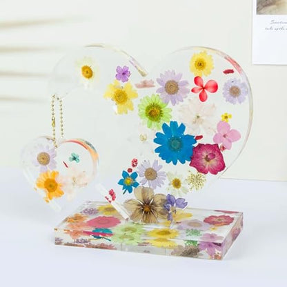 2 Set 3D Photo Frame Resin Molds, FineGood Heart Shape Silicone Molds for Resin, DIY Personalised Picture Frame Epoxy Resin Moulds Art Craft for Wedding Home Decor