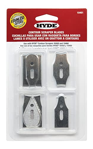 Contour Scraper Replacement 6 Stainless Steel Blades | Stay prepared for restoration and paint removal projects with 6 blade profiles and 12 scraping edges. #10461 - style: Replacement Blades