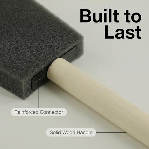 Poly Foam Brushes 2inch 18pcs, High Density Foam Paint Brush for Painting, Staining, Paint Sponges - size: 2inch 18pcs
