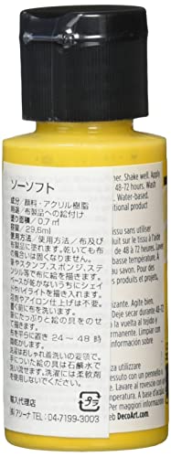 DecoArt DSS92-26 SoSoft Fabric Acrylics Paint, 1-Ounce, Bright Yellow - color: Bright Yellow