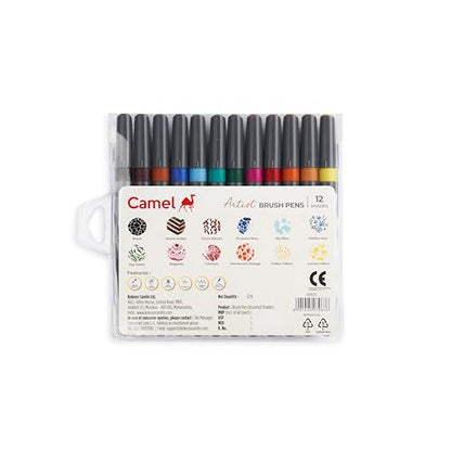 Camlin Artist Brush Pen Set - Pack of 12 (White)