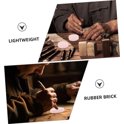 HOODANCOS 6pcs Flexible Rubber Carving Blocks for Stamp Making Lightweight and Portable Easy to Engrave Crafting and Home Activities