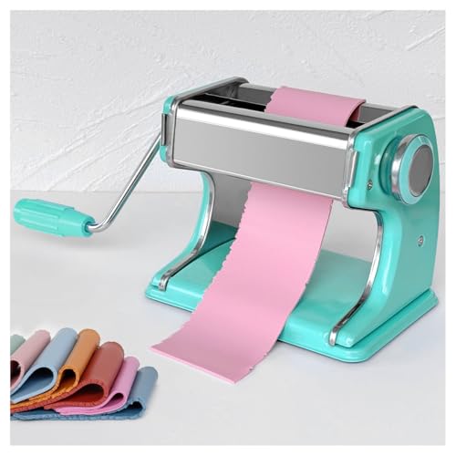 KEOKER Clay Press Machine, Polymer Clay Press Machine for Making Clay Earrings, Polymer Clay Roller Machine, 7 Thickness Stainless Steel Polymer Clay Pasta Machine, Polymer Clay Tools - color: Lake blue