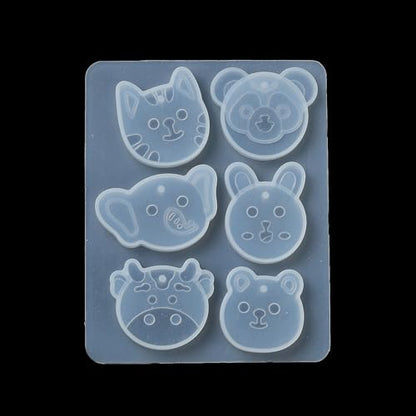 1PC Rabbit/Dragon/Cat Pendant Silicone Molds Animal Epoxy Casting Molds for Earring Necklace Keychain Charms Pendants Jewelry Making DIY Gem Cabochon Craft Supplies White 89x71x6mm - color: White-18
