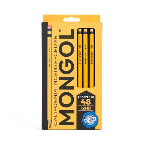 Mongol Classic Incense Cedar #2 Pencil - 48-Pack - Pre-sharpened, European Graphite Core, US Grown Cedar, Smudge Free Eraser – Nontoxic PMA Certified - size: 1 Count (Pack of 48)