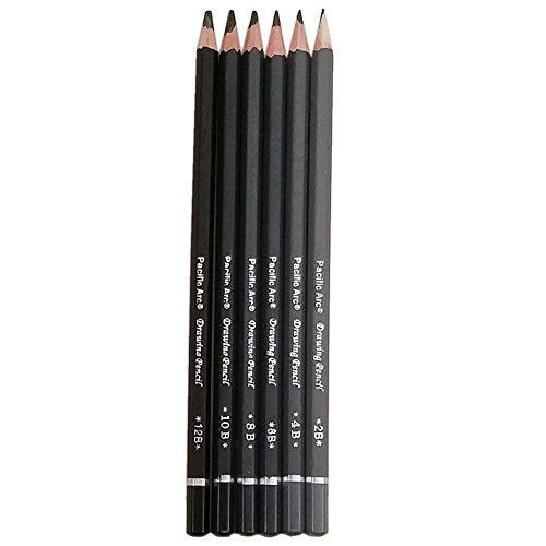 Pacific Arc Drawing Pencils: Set, Art (one each 12B,10B,8B,6B,4B,2B) set: 6-piece