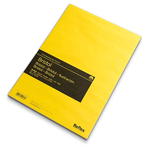 Schoellershammer Bristol Paper Pad A3, 50 Sheets, 180gsm White Paper, Black/White VF5004291 - size: A3, style: Bristol Paper (180gsm)